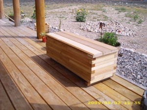 Scrap wood storage bench - 1